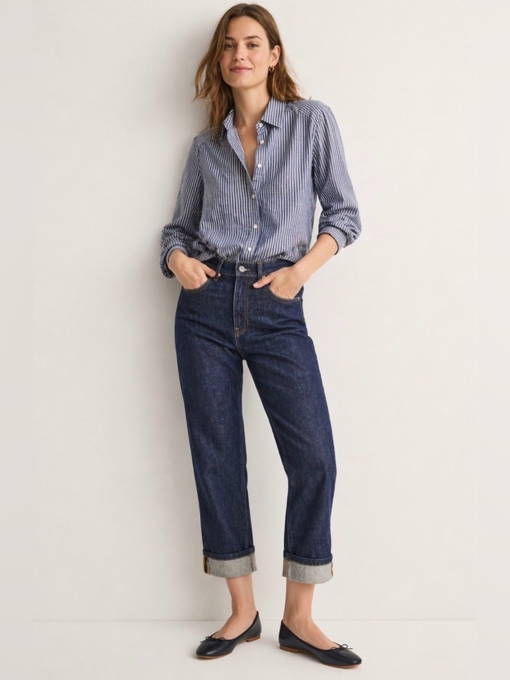 Everlane The High Rise Straight Jean – Dark Wash – Size 26 Regular